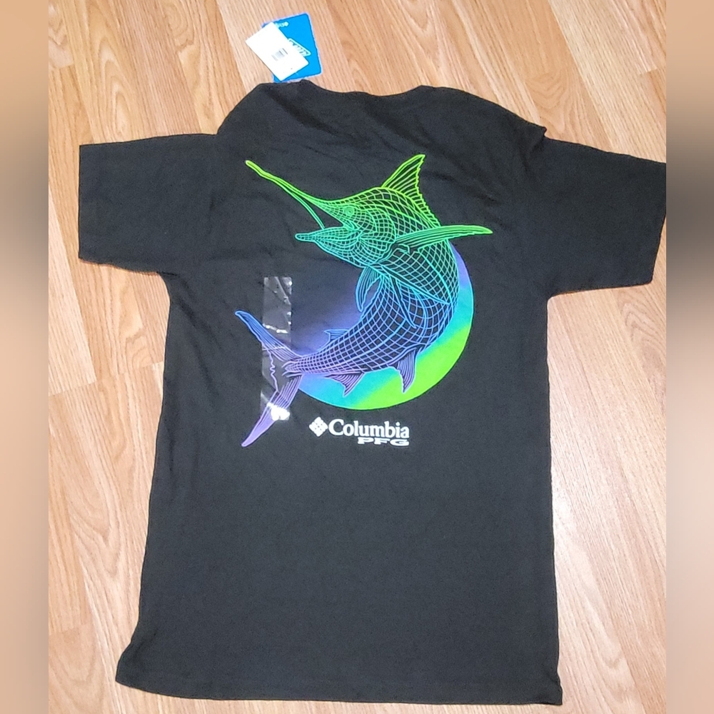 Columbia PFG Men's Classic Black Fishing Tee NWT Size Small